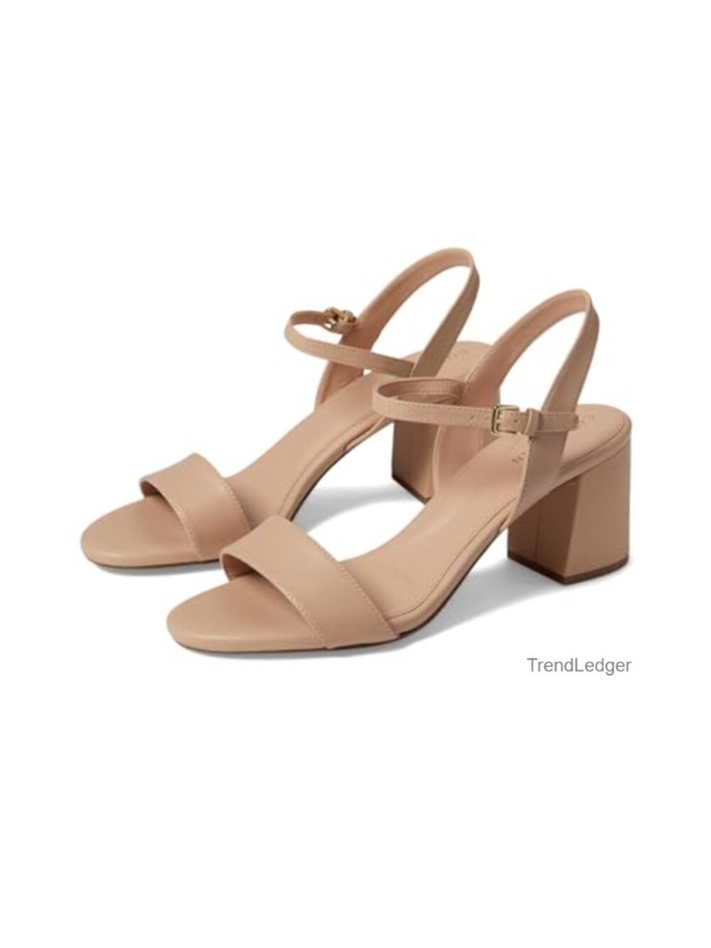 Suede Block Heel Slingback Sandals 65mm